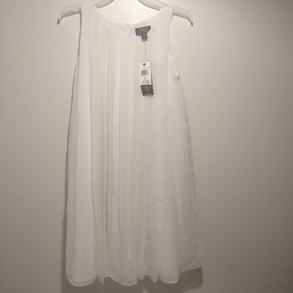 Polo Ralph Lauren Other - Polo Ralph Lauren Pleated Chiffon Sleeveless Dress